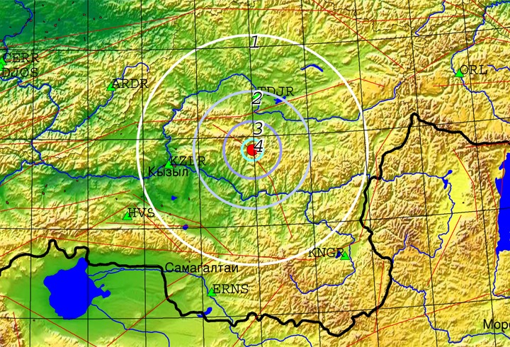 Землетрясения произошли на Алтае и в Туве