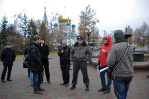 Омские милиционеры не разрешили проводить акцию в поддержку Олега Кашина