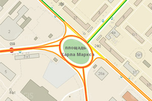 Онлайн-версия справочника 2ГИС начала показывать пробки на дорогах Новосибирска