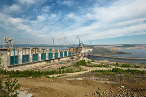 Перекрытие двух временных донных отверстий плотины началось на Богучанской ГЭС