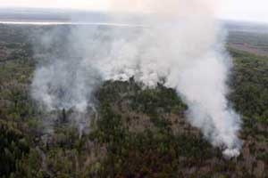 Четыре дома повреждены огнем при пожаре в забайкальском райцентре Нижний Цасучей