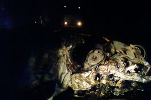 Семь человек, в том числе трое детей, сгорели в автомобиле после ДТП на «Чуйском тракте»