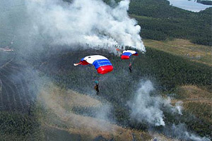 Траур объявлен в Туве из-за гибели десантников при тушении лесного пожара