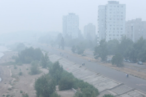 Дым от лесных пожаров окутал Омск, в аэропорту задерживаются рейсы (видео)
