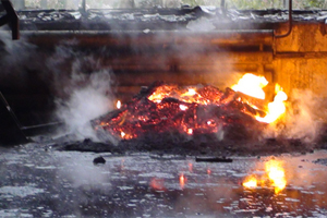 Алюминиевая паста загорелась на заводе «СУАЛ ПМ» в Иркутской области