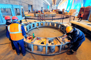 Испытания первого гидроагрегата начались на Богучанской ГЭС