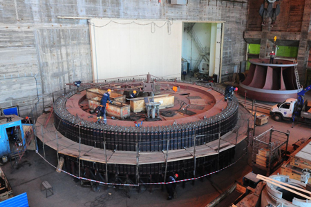 Четвертый гидроагрегат готовится к запуску на Богучанской ГЭС