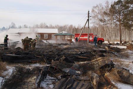 Две умственно отсталые женщины сгорели в жилом доме в лесу под Иркутском