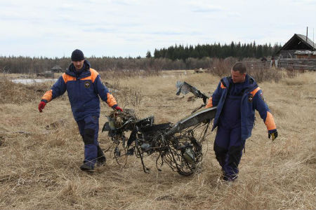 МЧС завершило работы на месте крушения Ми-8 в Иркутской области 