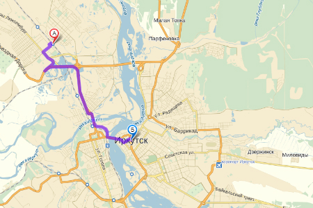 Яндекс начал выстраивать автомобильные маршруты по Иркутску