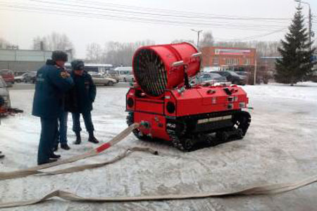 Робот поможет новосибирским пожарным тушить возгорания на НЗХК и в метро