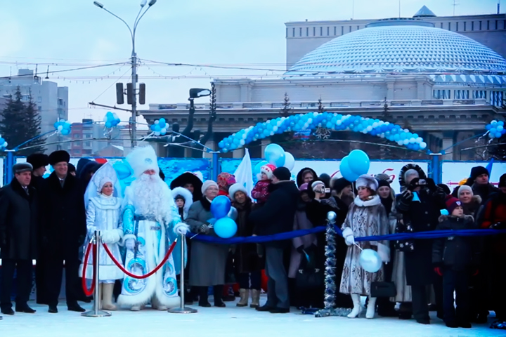 Центр Новосибирска станет пешеходным в новогоднюю ночь (видео)