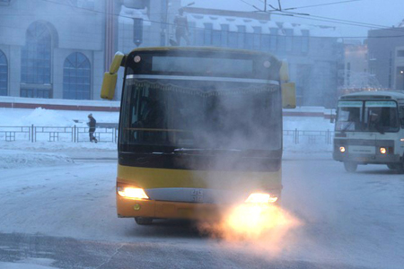 Новосибирский автовокзал отменил около 20 автобусных рейсов из-за морозов
