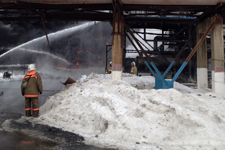 Открытое горение на заводе «Омский каучук» ликвидировано — МЧС 