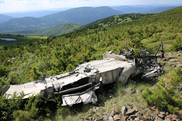 Обломки бомбардировщика США найдены на горе Зелёной в Кузбассе