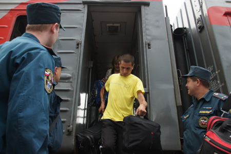 Первая массовая группа беженцев из Украины прибыла в Новосибирск