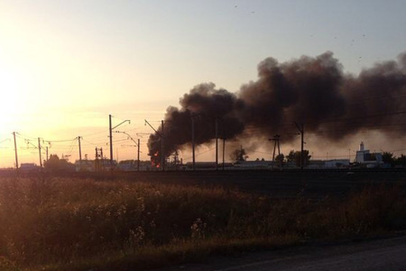 Пожар произошел на нефтезаводе под Новосибирском 