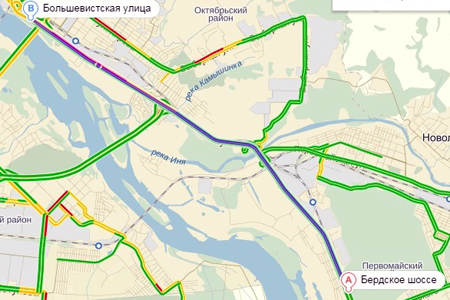 Самая длинная пробка в Новосибирске протянулась на 13 км