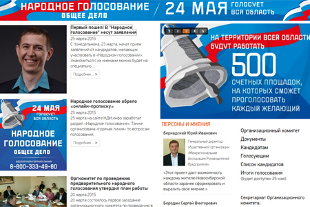 Создан сайт предварительного голосования в Новосибирской области