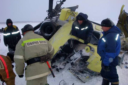 «Черные ящики» обнаружены на месте крушения Ми-8 в Красноярском крае 