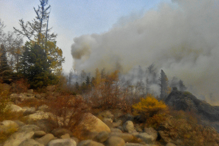 Заповедник горит несколько дней в Иркутской области 