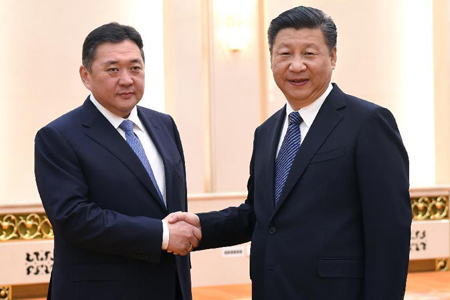 Лидер Монгольской народной партии встретился с главой Китая