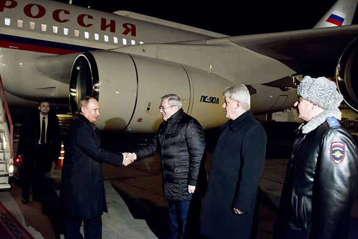 Владимир Путин прилетел в Красноярск