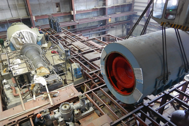 На Сахалинской ГРЭС-2 начат монтаж турбогенераторов производства ЭЛСИБ