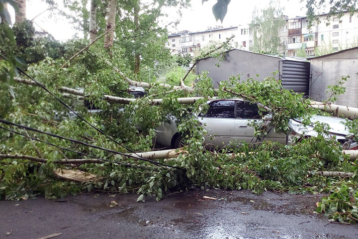 Жители Барнаула пострадали во время сильного урагана