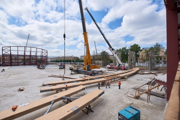 Крыша красноярского стадиона «Енисей» станет самой широкой в России