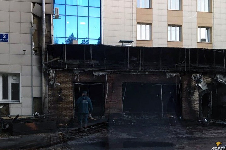 Кофейня сгорела в новосибирском Академгородке