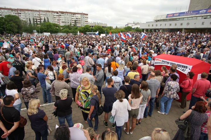Сибиряки вышли на митинги против повышения пенсионного возраста