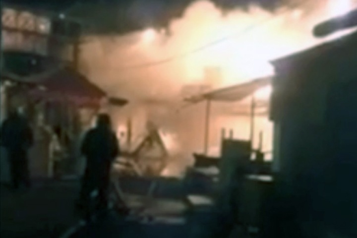 Рынок сгорел в Красноярске на месте будущего жилого микрорайона