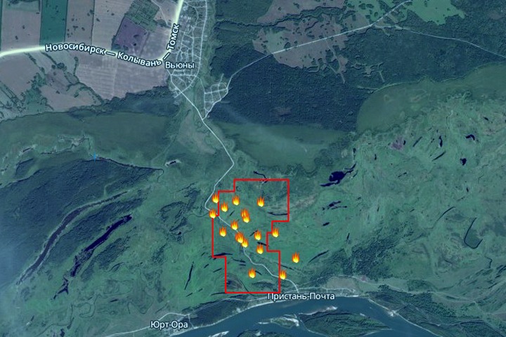 Огонь охватил почти 600 га земли под новосибирским селом