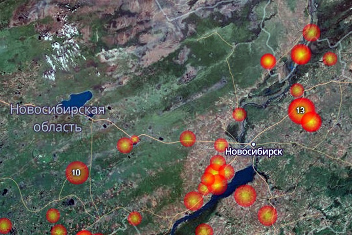 Природные пожары охватили около 9 тыс. га в Новосибирской области