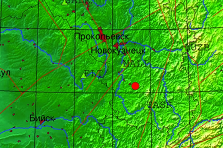 Землетрясение произошло около Новокузнецка