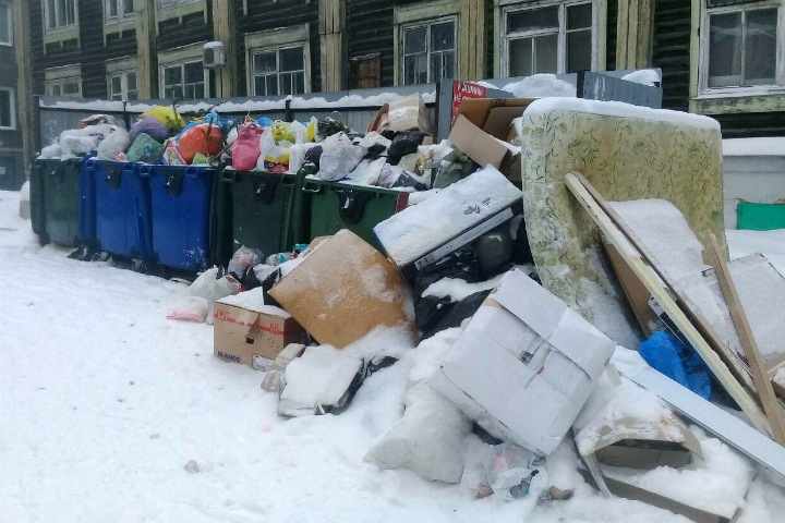 Новосибирцы 1 января увидели невывезенный мусор