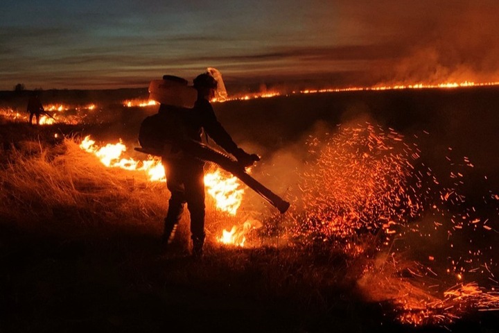 Природные пожары в Бурятии и Забайкалье потухли после мощного снегопада