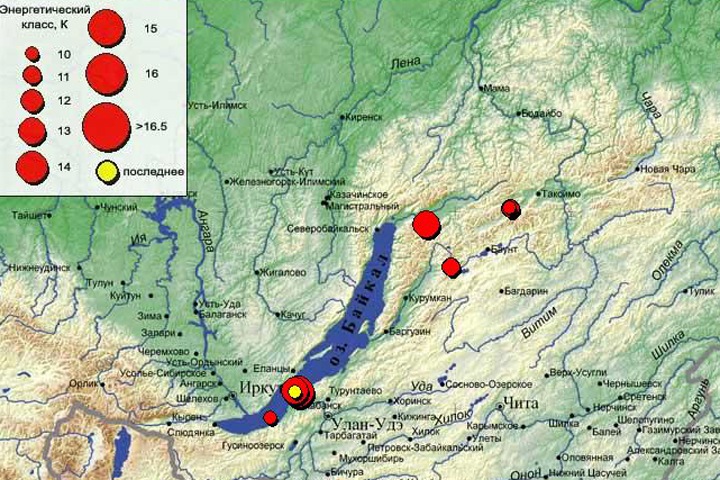 Четыре землетрясения произошло на Байкале за день
