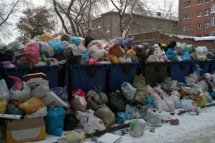 Районы Новосибирска завалило мусором