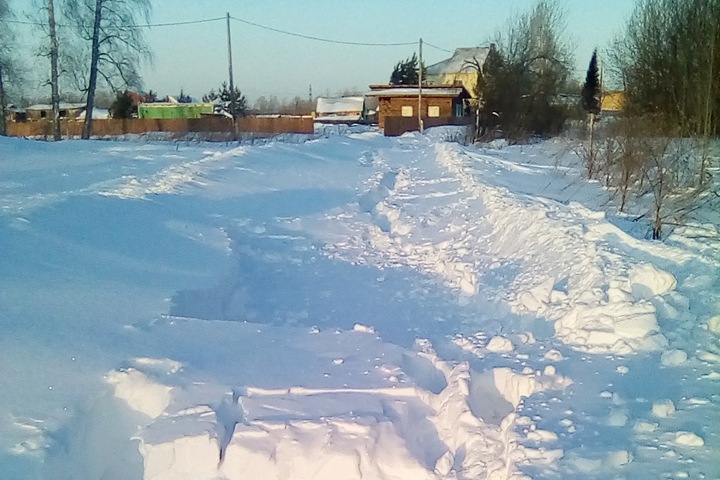 Жительница Барнаула всю зиму чистит свою улицу от снега
