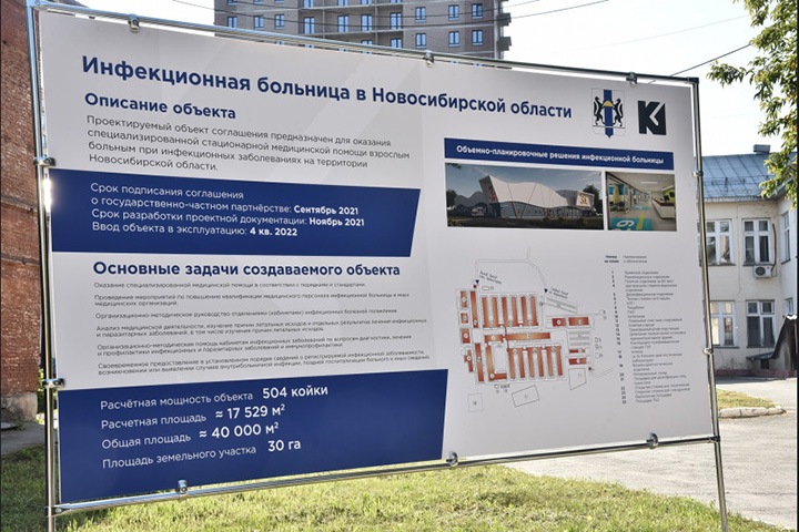 Инфекционную больницу за 4,6 млрд с вертолетной площадкой начнут строить под Новосибирском в 2021 году