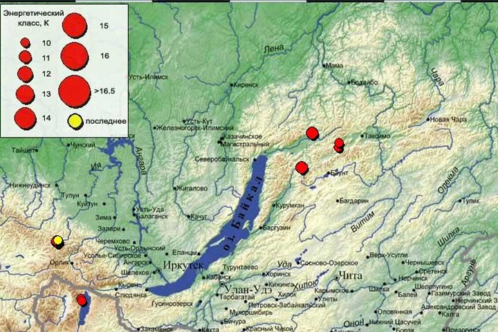 Землетрясение произошло на границе Иркутской области и Тувы