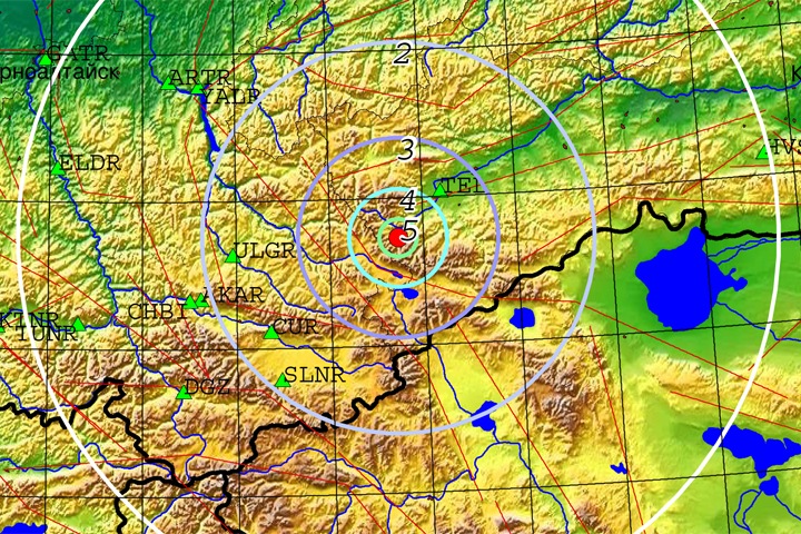 Пятибалльное землетрясение произошло в Туве