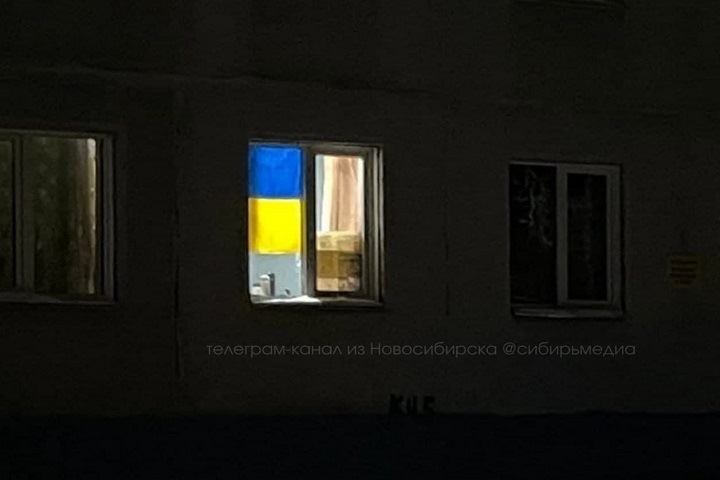 Студента Новосибирского госуниверситета задержали за флаг Украины в окне общежития