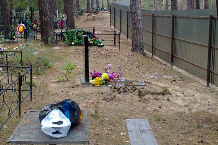 Металлические оградки и кресты украли с кладбища в Барнауле