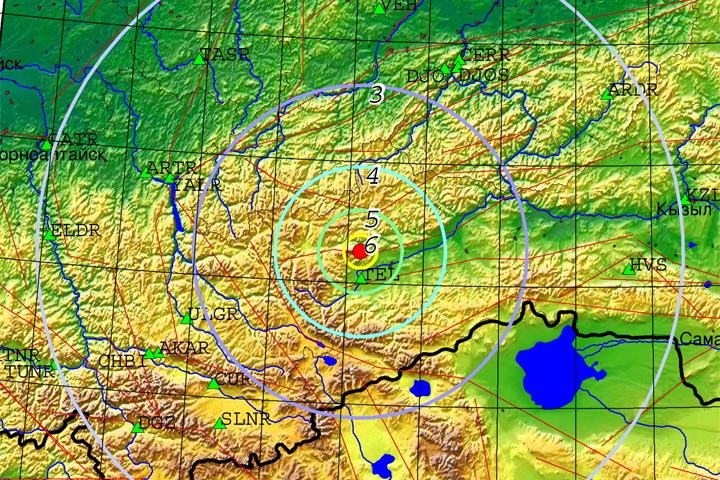Серия сильных землетрясений произошла в Туве