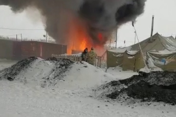 Палатки сгорели в омском лагере для мобилизованных