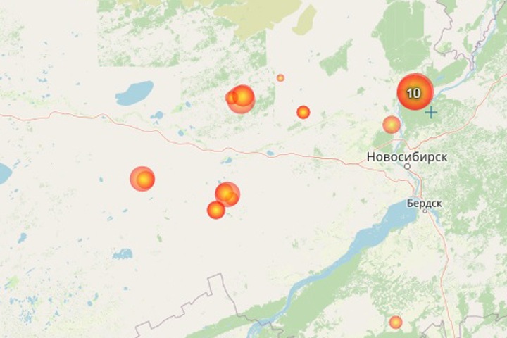 Лесные пожары начались в Новосибирской области