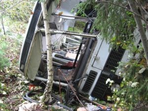 Пассажирский автобус перевернулся в Красноярском крае, семь человек пострадали